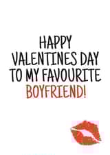 favourite kiss Valentines Day Card 34703 created by Banter King