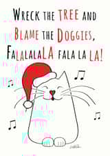 wreck tree Christmas Card 34069 created by Kat Pearson