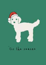 labradoodle christmas Card 32629 created by Anna Green