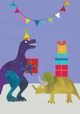 greetings card - dinosaur - happy birthday - funny and cute created by Kali Stileman