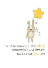 Twinkle twinkle little star, beautiful and brave, that's what you are created by Dandelion Stationery