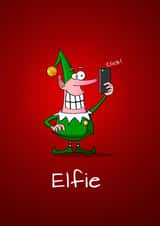 elfie selfie Christmas Card 35658 created by Eoin McKeown