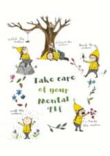 Take care mental health card for friend created by Heidi Burton
