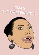 Funny Kim Kardashian Birthday Card created by Studio Yelle