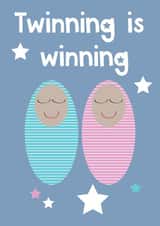 twins twinning New Baby Card 12478 created by Calliwally