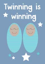 twins twinning New Baby Card 12480 created by Calliwally