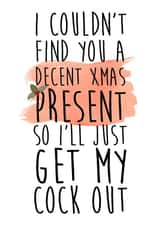 rude cock Christmas Card 12416 created by LOVE PAPER RAINBOW