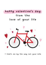 Funny Cycling valentines day card for your significant other created by Silly Prints
