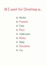 Adult Alcohol Christmas Card 36130 created by Rubber John