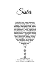 sister amazing Birthday Card 10811 created by Unique Word Designs