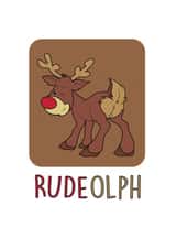 rude reindeer Card 36442 created by Big Kid