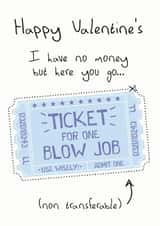 Blow Job Ticket for Valentine's Day created by Lynsey Luu