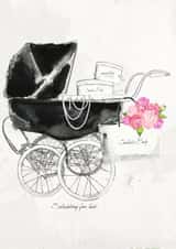 pram buggy Pregnancy Card 1163 created by Jodi Pedri