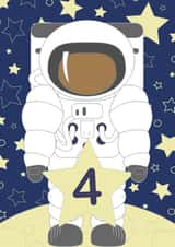 space astronaut Birthday Card 8788 created by Sarah Twist