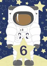 space astronaut Birthday Card 8790 created by Sarah Twist