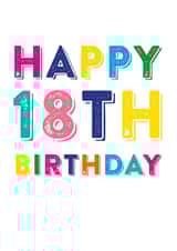 happy 18 Birthday Card 3564 created by Do You Punctuate?