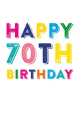 happy 70 Birthday Card 3572 created by Do You Punctuate?