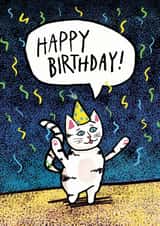 birthday cat Card 24020 created by Megan Motown