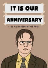 It Is Our Anniversary - Dwight Schrute - Funny Anniversary Card - The Office US created by Studio Doodles