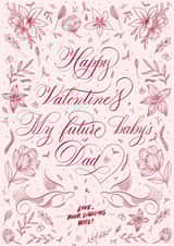 husband flower Valentines Day Card 22266 created by Leah Chong - Leah Design