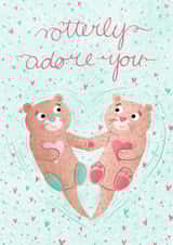 otterly utterly Valentines Day Card 23080 created by Megan Higgins