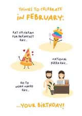 Things to celebrate in February created by PaperJam Print Co.