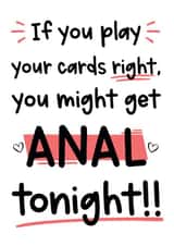 Cheeky rude boyfriend valentine's day card created by The Laughing Sloth