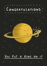 Saturn with diamond ring - Enagament - Cute created by StinkWizard