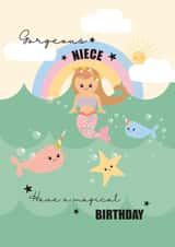 niece mermaid Birthday Card 10459 created by Rulu