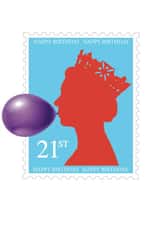 21st balloon Birthday Card 5385 created by Frankie Whistle
