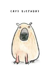 Capy Capybara Birthday Card 32071 created by Lindsey Thomas