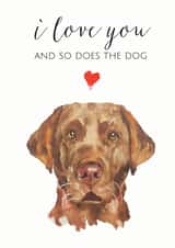 From the Dog labrador Valentines Day Card 24088 created by Jo Scott Art