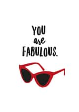 fabulous glasses Love & Friendship Card 14609 created by Letter V Prints