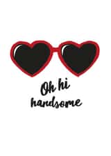 oh hi Valentines Day Card 38475 created by Letter V Prints