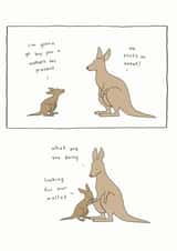 kangaroo climo Mothers Day Card 6624 created by Redback Cards