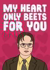 Dwight Anniversary Valentines Day - The Office US - My Heart Only Beets For You created by Studio Doodles