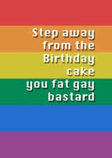 step away Birthday Card 7443 created by Potty Mouth