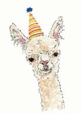 Happy birthday llama / alpaca card created by Bramble Designs