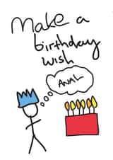 make wish Birthday Card 38423 created by Huxters