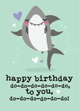 shark baby Birthday Card 5983 created by Mrs Best Paper Co.