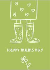 wellies farmer Mothers Day Card 26546 created by Judy Bainbridge