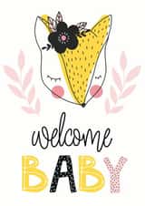 Welcome deer New Baby Card 14637 created by Helen Priest