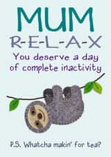 relax complete Mothers Day Card 12042 created by Presents Felt