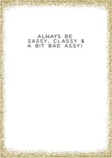 A card for your sassy friend created by Always Sparkle