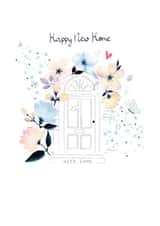 Pretty Watercolour New Home Card - Floral Front Door - Happy New Home created by SABIVO Design by Sabina