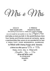 MRS & MRS love heart design created by Unique Word Designs
