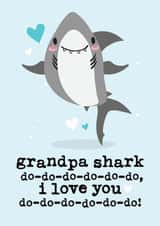 Grandad shark I love you Father's Day card created by Mrs Best Paper Co.