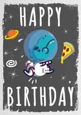 pizza t-rex Birthday Card 13151 created by Hoborobo