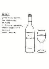 wine giving Love & Friendship Card 6633 created by Redback Cards