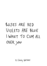 roses red Birthday Card 7296 created by Naughty Nice